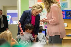 Hillary Clinton Visits Fairfax VA KinderCare Center