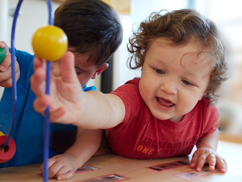 baby playing