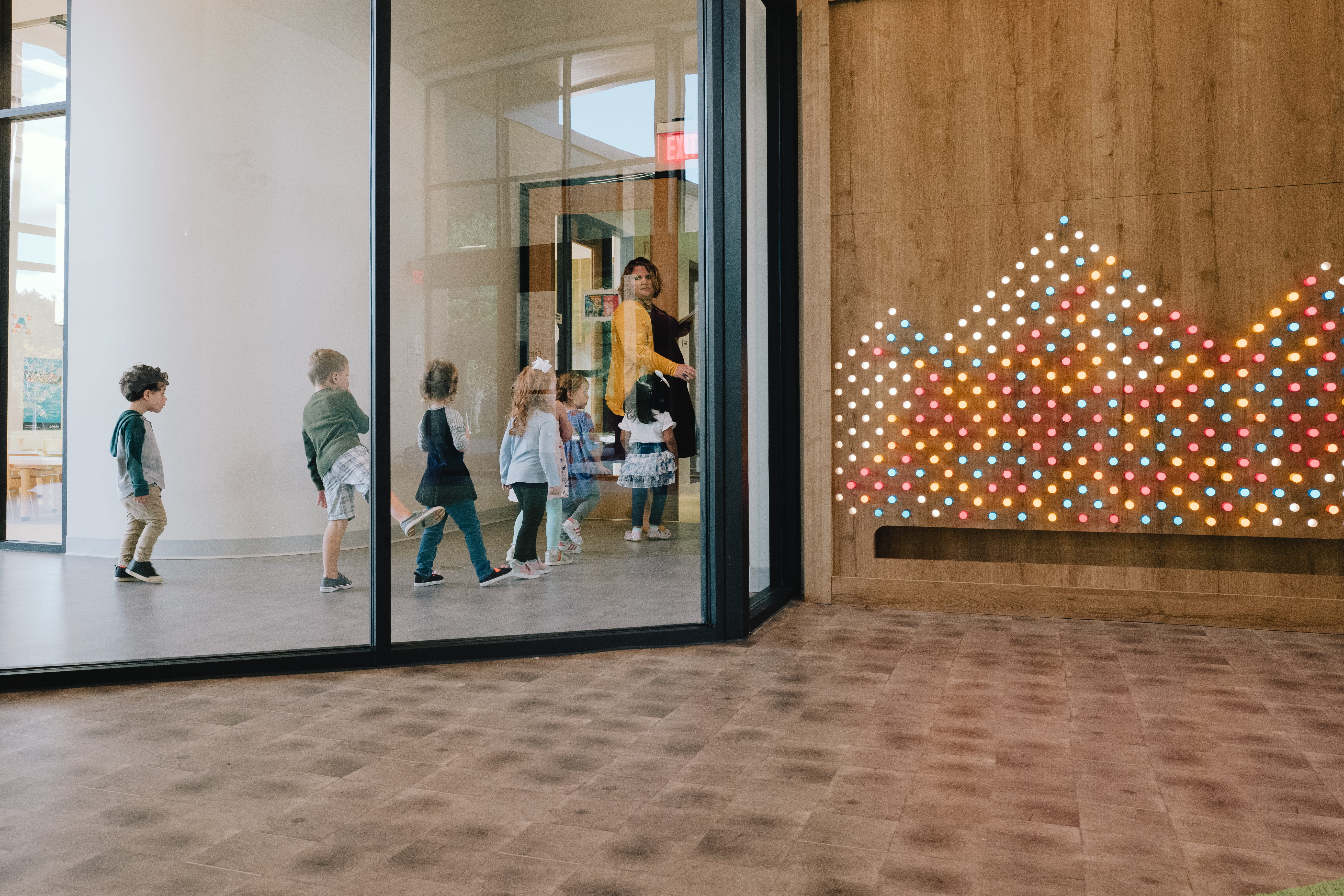 children in the center