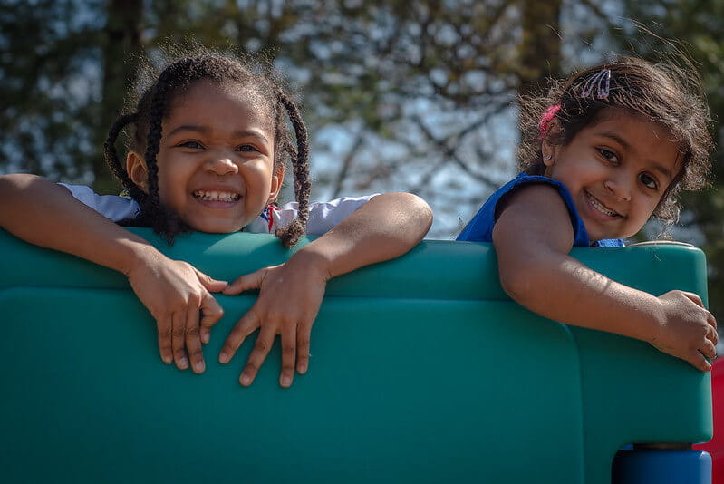 children on the playground