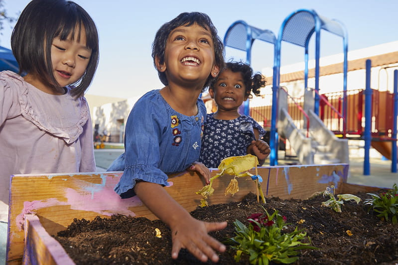 Children playing in dirt