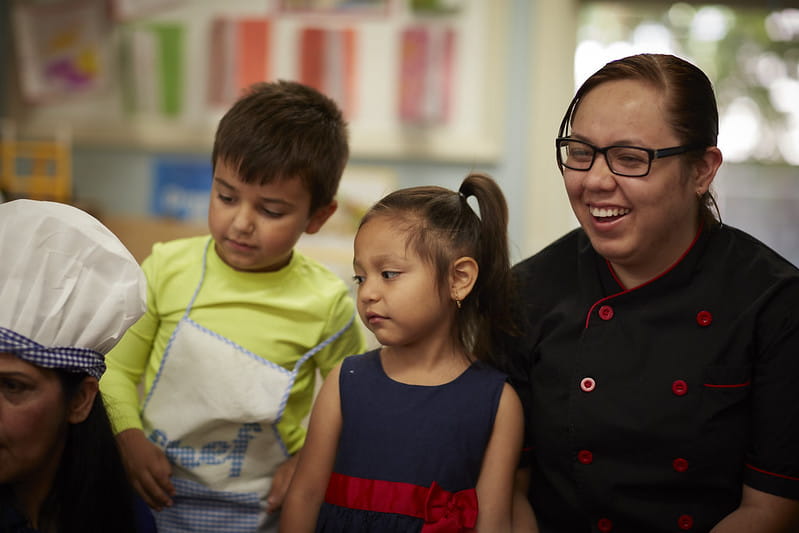 children with teacher
