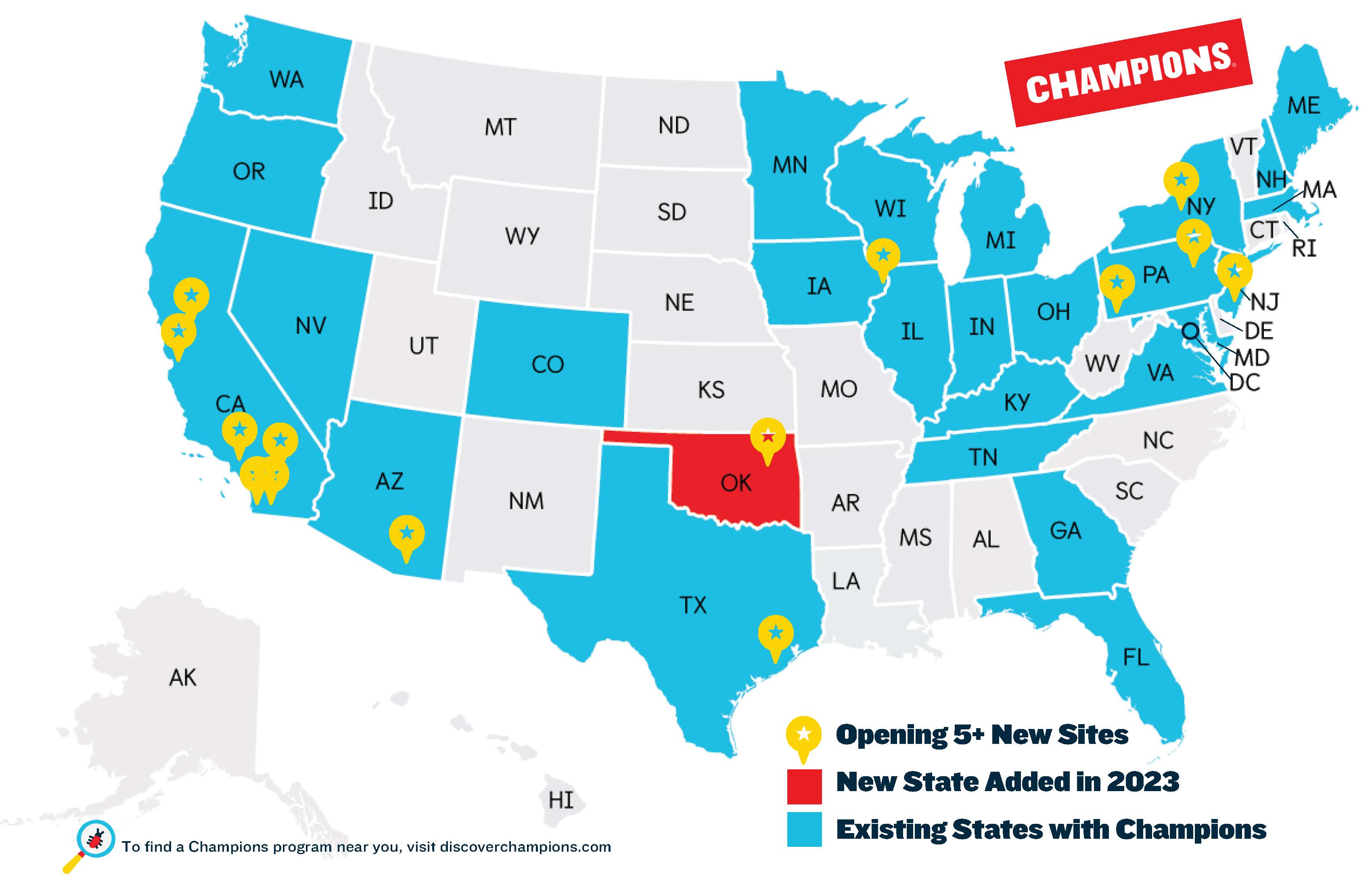 Champions site map